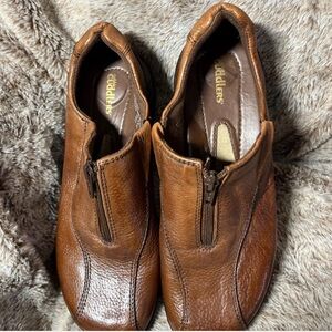 Brown Leather Men's Slip-On Loafers